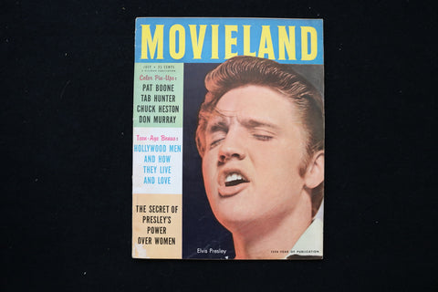 1957 JULY MOVIELAND MAGAZINE - ELVIS PRESLEY COVER - E 24157