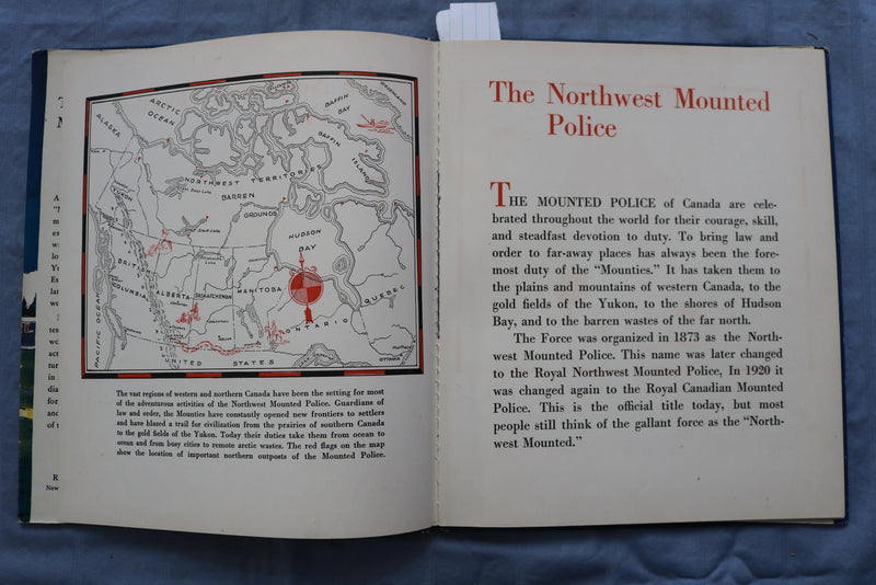 1941 THE NORTHWEST MOUNTED POLICE HARDCOVER BOOK BY SANFORD TOUSEY - K 666