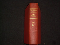 1847 PROVINCIAL LETTERS HARDCOVER BOOK BY BLAISE PASCAL - KD 9271