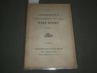 1930'S GOODSPEED'S CATALOGUE NO. 199 - RARE BOOKS - BOSTON MA - J 2640