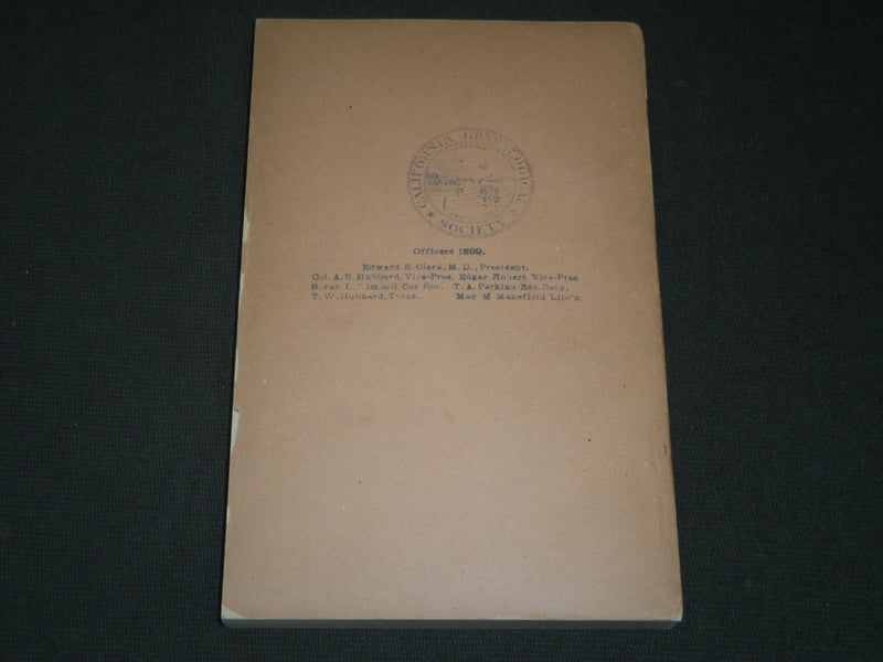 1892 THE AMERICAN GENEALOGICAL RECORD VOLUME 1 BY EDWARD STEPHENS CLARK - J 5249