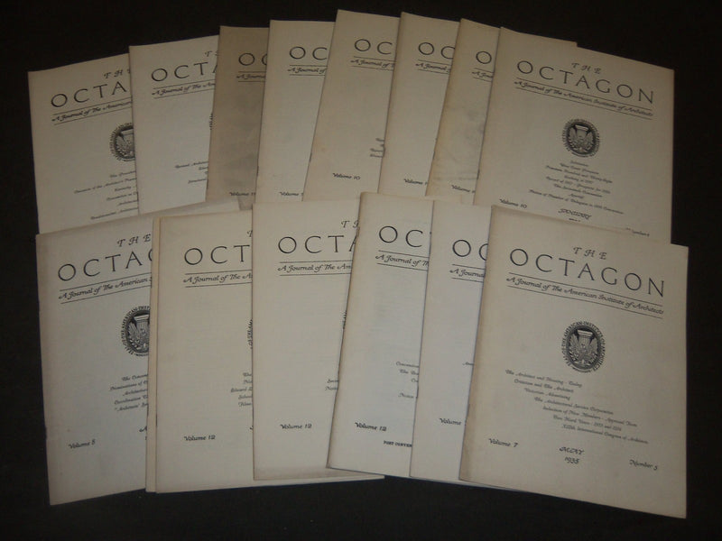1935-1940 THE OCTAGON JOURNAL OF AMERICAN INSTITUTE LOT OF 39 ISSUES - O 529C