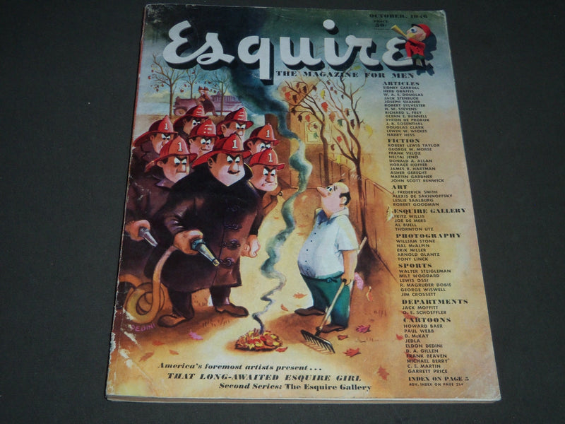1946 OCTOBER ESQUIRE MAGAZINE - NICE ILLUSTRATIONS, COVER AND ADS - ST 5039