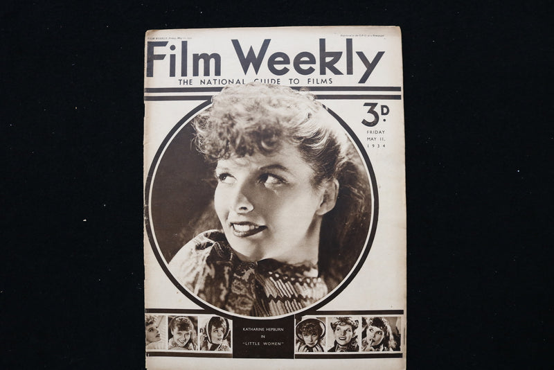 1934 MAY 11 FILM WEEKLY MAGAZINE - KATHERINE HEPBURN COVER - E 24641