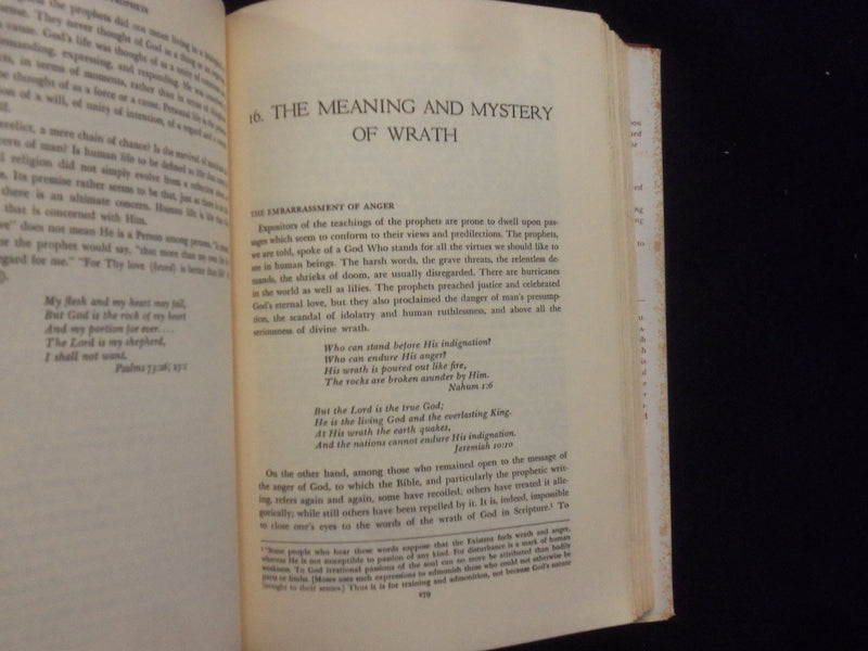 1962 THE PROPHETS HARDCOVER BOOK BY ABRAHAM J. HESCHEL - FIRST EDITION - KD 8938