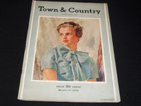 1935 MARCH 1 TOWN & COUNTRY MAGAZINE - KENNETH GREEN FRONT COVER - E 2510