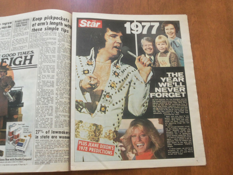 1977 DECEMBER 27 THE STAR NEWSPAPER - ELVIS PRESLEY - YEAR IN REVIEW - NP 4698