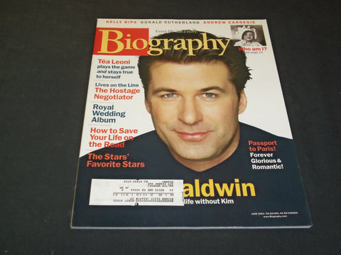 2001 JUNE BIOGRAPHY MAGAZINE - ALEC BALDWIN - SP 7349