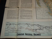 1925 THE TRIANGLE TOUR OF BRITISH COLUMBIA - MAP - CANADIAN RAILWAYS - J 8525