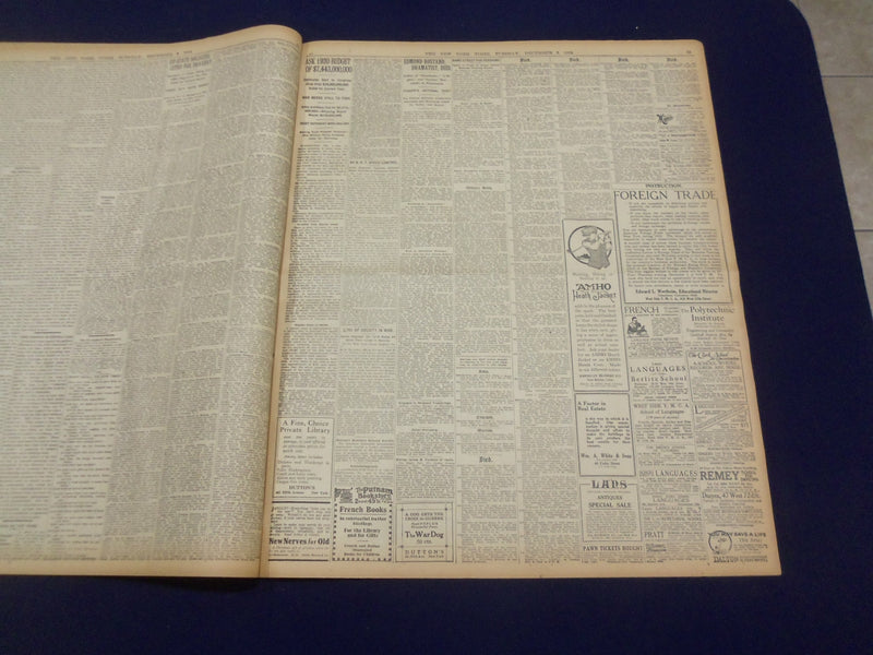 1918 DECEMBER 3 NEW YORK TIMES - EDMOND ROSTAND DIES - WILSON ADDRESS - NT 9160