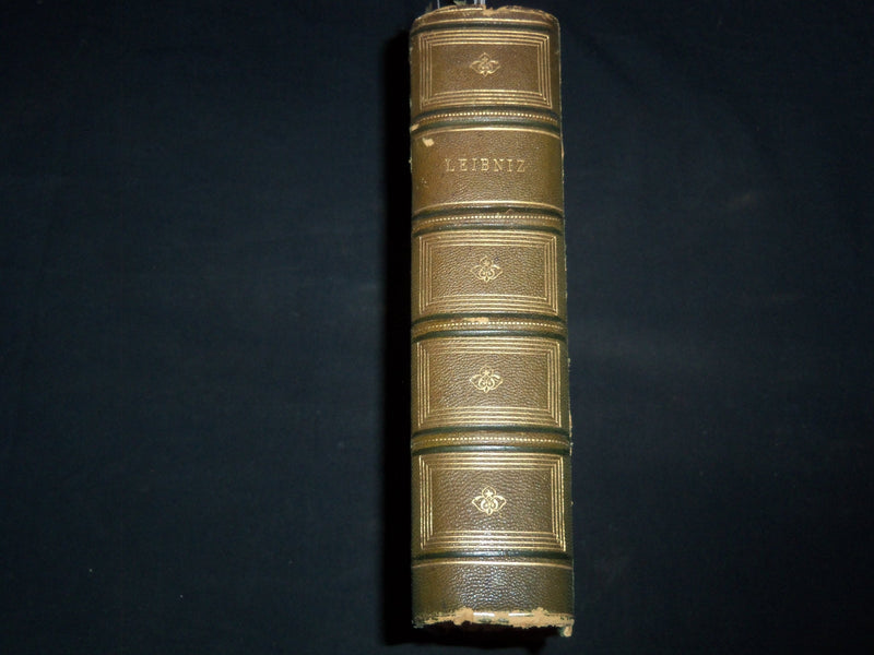 1842 OEUVRES DE LEIBNIZ FRENCH VOLUME BY M. A. JACQUES - PART 1 & 2 - KD 4815H