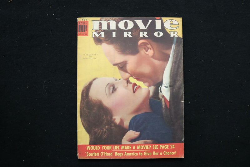 1939 APRIL MOVIE MIRROR MAGAZINE - HEDY LAMARR & SPENCER TRACY COVER - E 10642