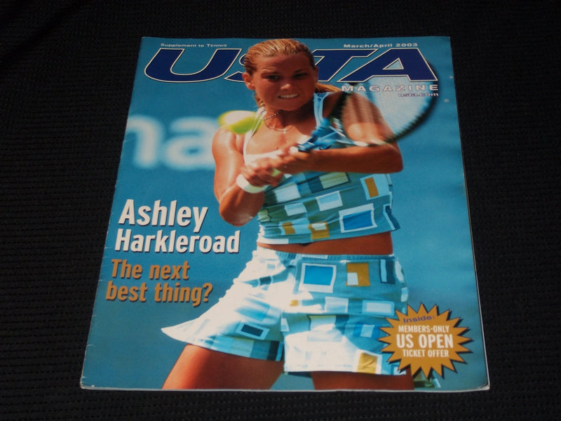 2003 MARCH USTA MAGAZINE - ASHLEY HARKLEROAD FRONT COVER - E 5416