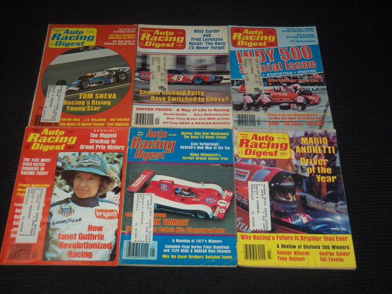 1977-1979 AUTO RACING DIGEST MAGAZINES OT OF 14 ISSUES - O 3074E