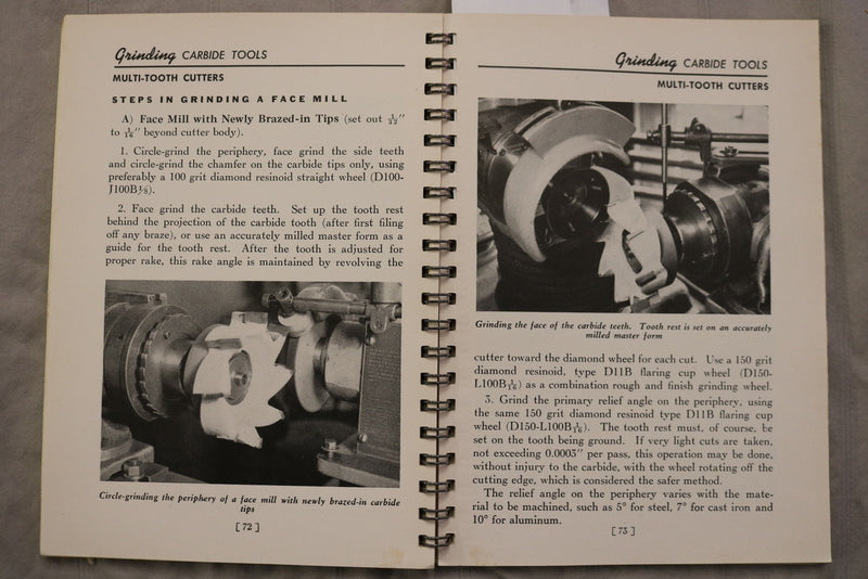 1950'S GRINDING CARBIDE TOOLS CATALOG - K 3450