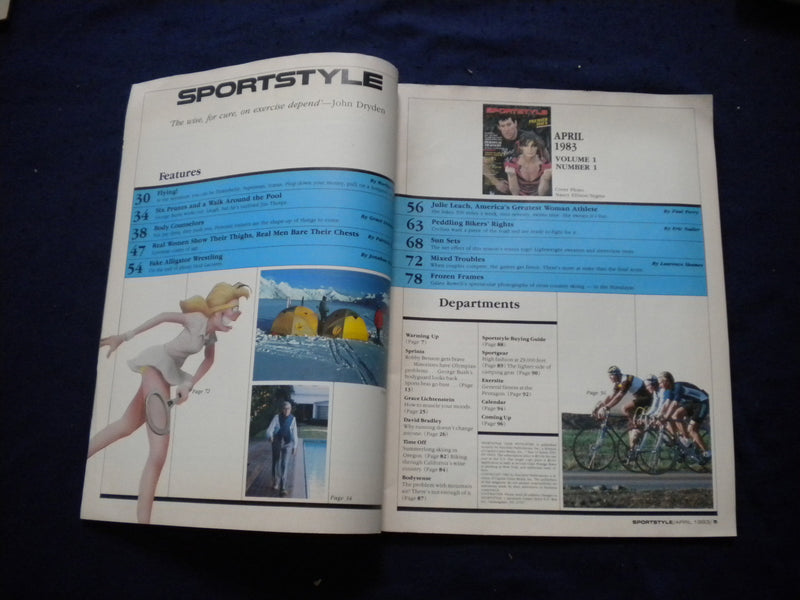 1983 APRIL SPORTSTYLE MAGAZINE- PERMIER- MARGOT KIDDER & JAKE STEINFELD- B 2875H