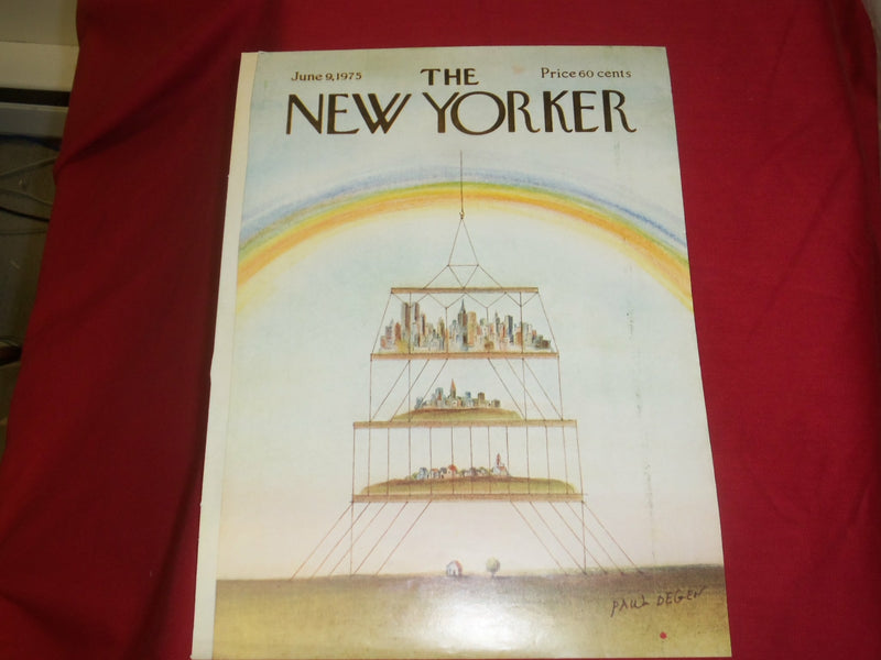 1975 JUNE 9 NEW YORKER MAGAZINE FRONT COVER ONLY - GREAT ART FOR FRAMING