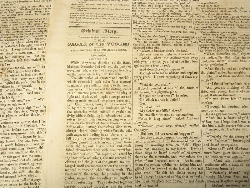 1870 THE PORTLAND TRANSCRIPT NEWSPAPER LOT OF 7 ISSUES - MAINE - NP 3297C