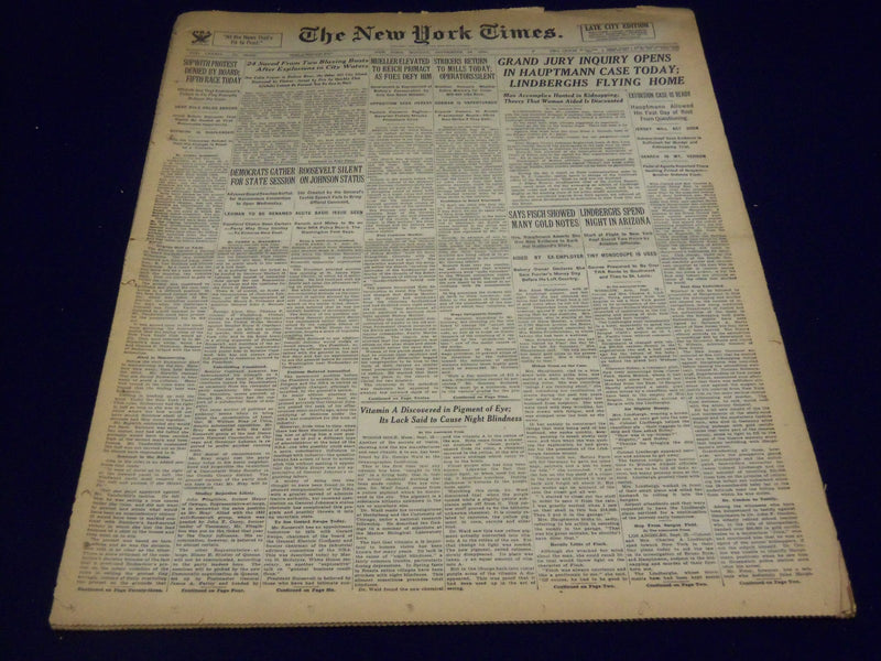 1934 SEPT 24 NEW YORK TIMES - GRAND JURY INQUIRY OPENS IN HAUPTMANN - NT 1676