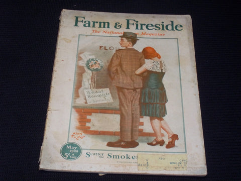 1928 MAY FARM & FIRESIDE MAGAZINE NICE ILLUSTRATED COVER - E 3764