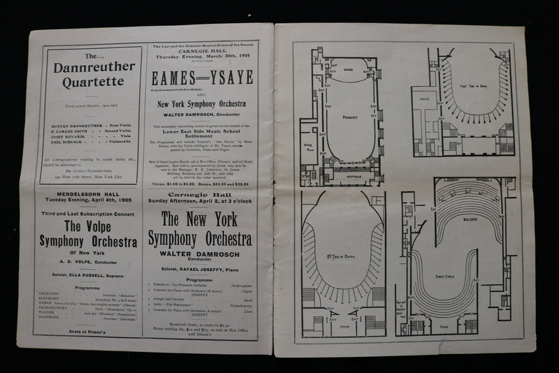 1905 MARCH 25 CARNEGIE HALL PROGRAM - K 2267