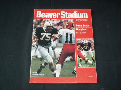 1988 NOVEMBER 5 PENN STATE VS. MARYLAND FOOTBALL PROGRAM - J 3757