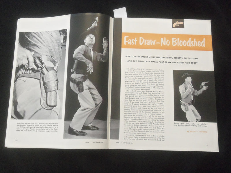 1959 SEPTEMBER GUNS MAGAZINE - DEE WOOLEM - J 7807
