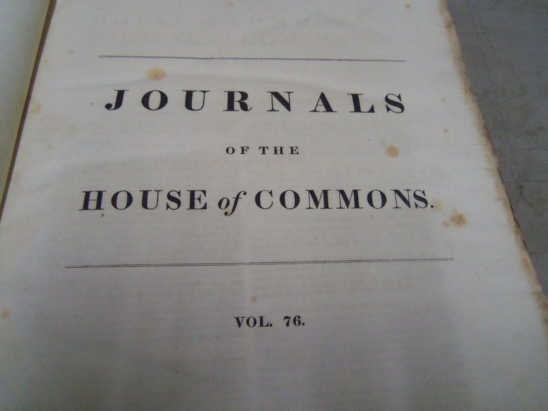 1821-22 JOURNALS OF THE HOUSE OF COMMONS- KING GEORGE IV 1ST YEAR REIGN- KD 1328