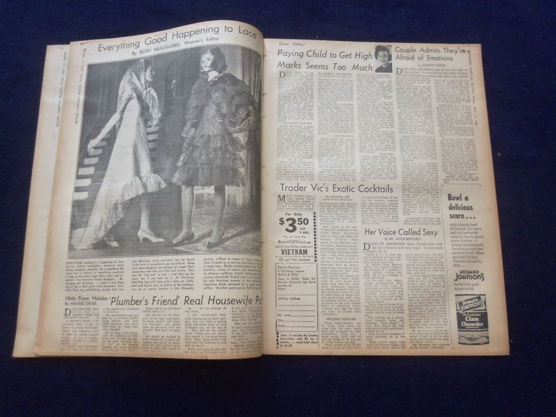 1965 NOV 11 BOSTON RECORD AMERICAN NEWSPAPER - WILLIE MAYS NAMED MVP - NP 6311