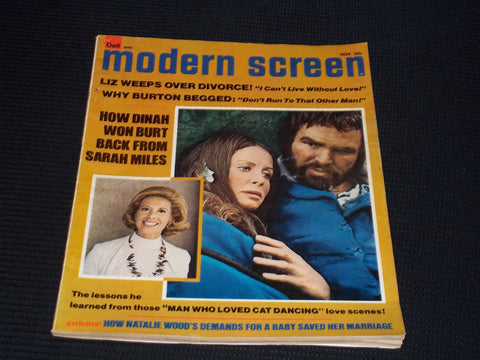 1973 NOVEMBER MODERN SCREEN MAGAZINE - DINAH SHORE & BURT REYNOLDS - E 14556