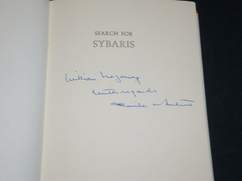 1969 SEARCH FOR SYBARIS BOOK INSCRIBED BY ORVILLE BULLITT - FIRST EDITION- D 498
