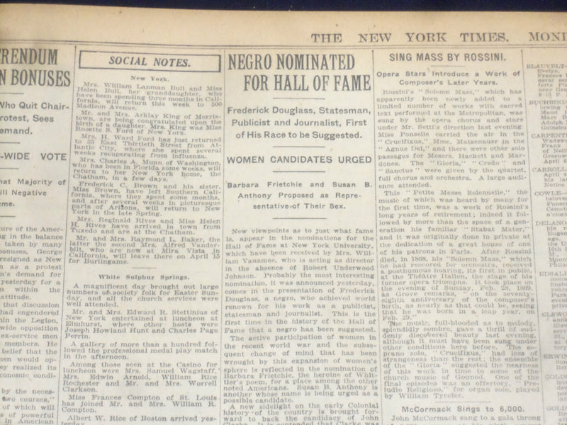 1920 APRIL 5 NEW YORK TIMES - FRANCE TO ENTER GERMANY TO SEIZE 4 CITIES- NT 8281