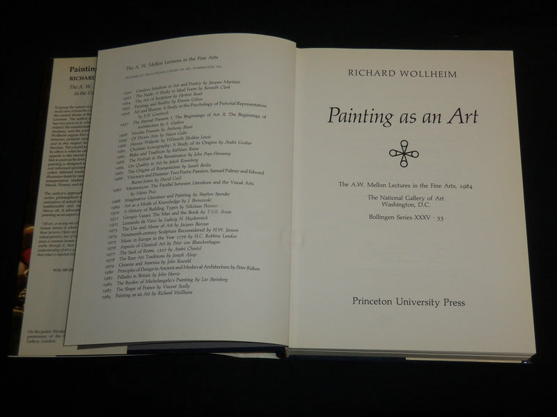 1987 PAINTINGS AS AN ART HARDCOVER BOOK BY RICHARD WOLLHEIM - R 705P