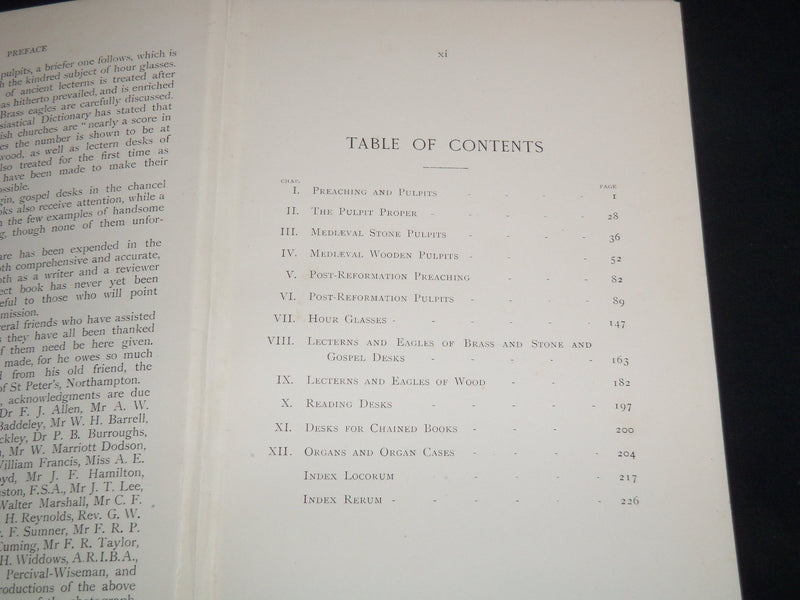 1915 PULPITS - LECTERNS AND ORGANS BOOK BY J. CHARLES COX - KD 5980B