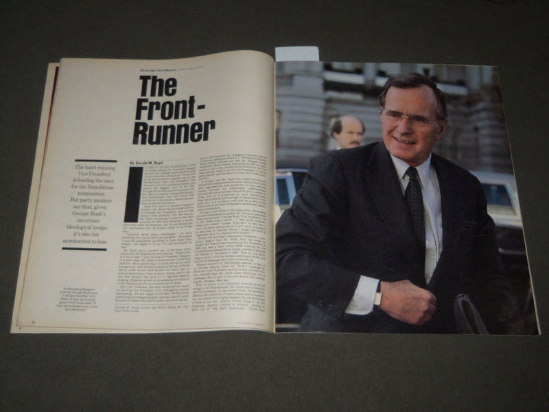 1986 FEBRUARY 23 NEW YORK TIMES MAGAZINE SECTION - GEORGE BUSH COVER - J 3090