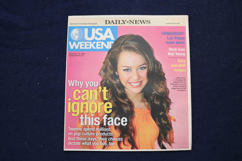 2008 AUGUST 8-10 USA WEEKEND MAGAZINE - MILEY CYRUS COVER - E 18326
