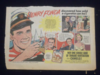 1950'S MOVIE STAR CAMELS COLOR COMICS ADS - LOT OF 6 - NP 5266