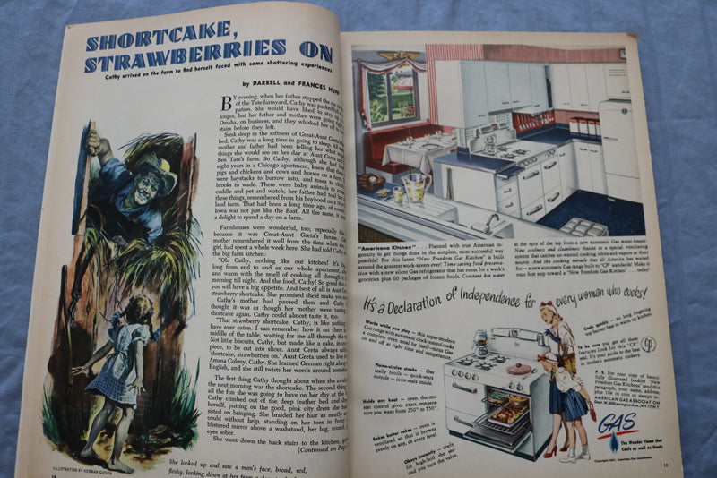 1947 JULY WOMAN'S DAY MAGAZINE - GREAT COVER, ARTICLES & ADS - ST 1000S
