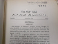 1925-1926 BULLETIN OF THE NEW YORK ACADEMY OF MEDICINE LOT OF 24 ISSUES - O 2115