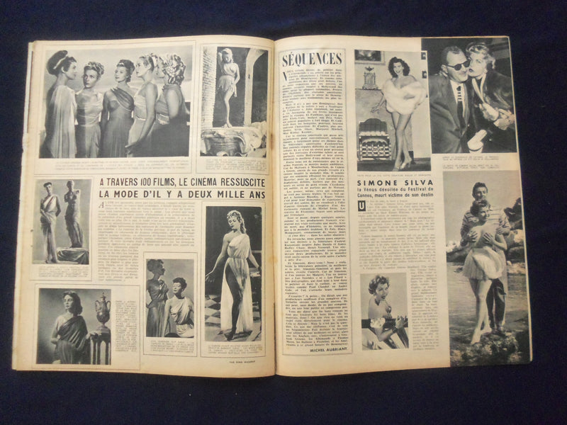 1957 DEC 12 CINEMONDE MAGAZINE- ZIZI JEANMAIRE COVER - FRENCH EDITION - SP 4868M
