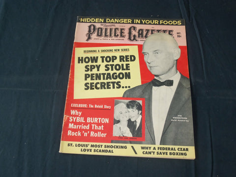 1965 OCTOBER THE NATIONAL POLICE GAZETTE MAGAZINE-STIG WENNERSTROEM, SPY- B 5728