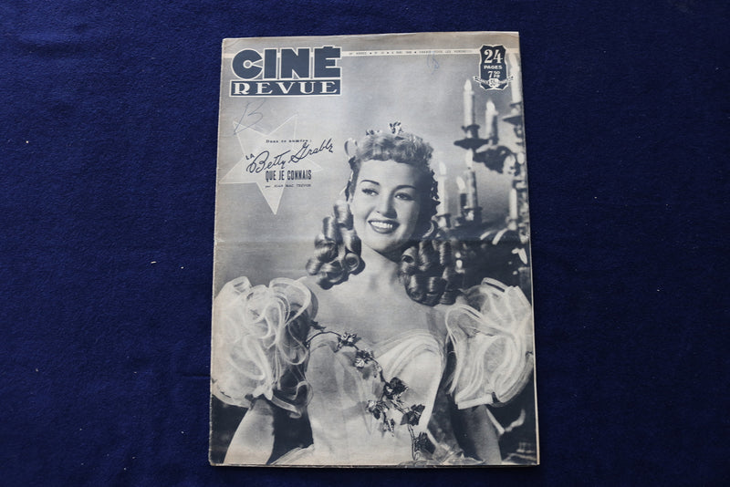 1949 MAY 6 CINE REVUE MAGAZINE - BETTY GRABLE - FRENCH COVER - E 23887