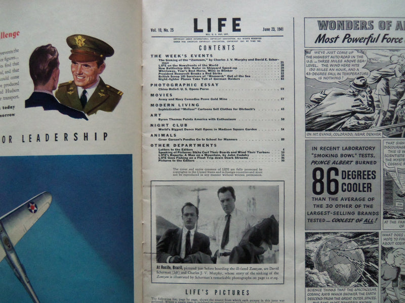 1941 JUNE 23 LIFE MAGAZINE - LAZY FISHING - L 240