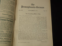 1911 THE PENNSYLVANIA GERMAN MAGAZINE LOT OF 12 - COMPLETE YEAR - O 2825D