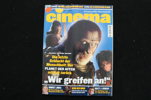 2001 SEPTEMBER CINEMA MAGAZINE - PLANET OF THE APES COVER - E 25926