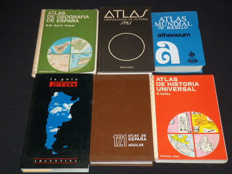 1970'S-1980'S SPANISH ATLASES & GUIDES LOT OF 7 - KD 4669I