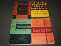 1934-1958 CERAMIC DATA BOOK CATALOG LOT OF 4 - BUYER'S DIRECTORY - O 1839