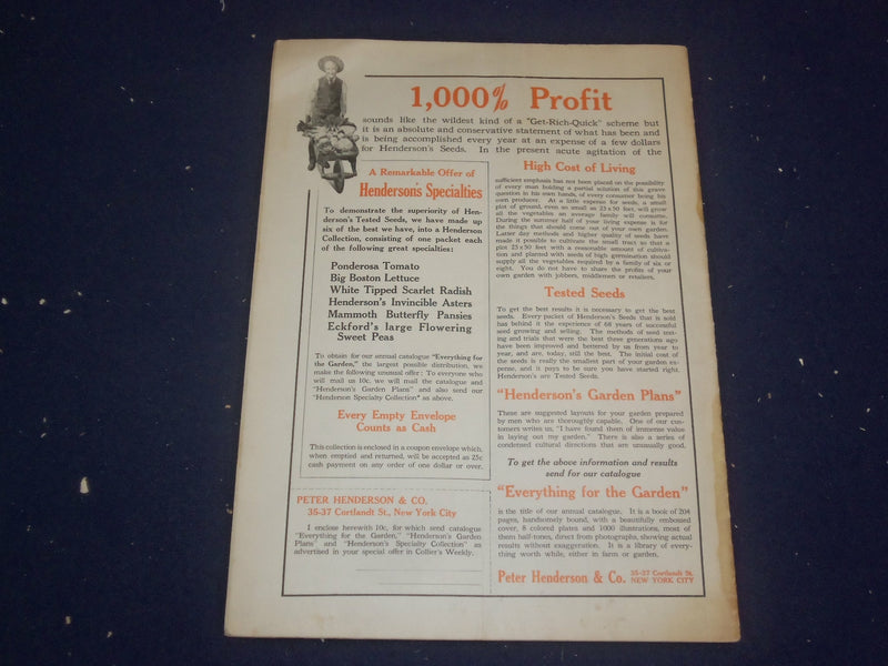 1915 JANUARY 30 COLLIER'S MAGAZINE - BRINGING THE WAR TO ENGLAND - ST 6707