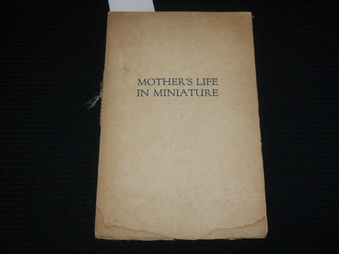 1922 A MOTHER'S LIFE IN MINIATURE BOOK SIGNED BY ALBERT NORTON - J 7022