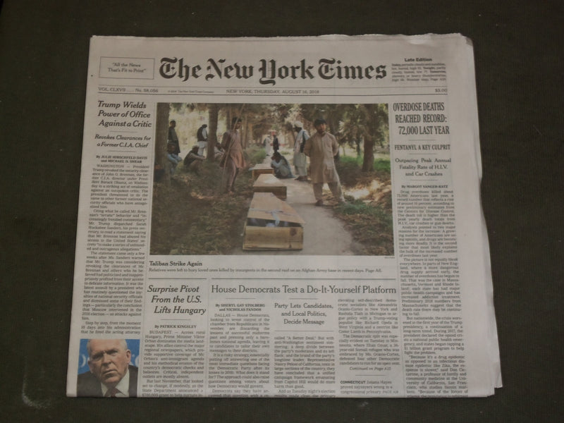 2018 AUGUST 16 NEW YORK TIMES - OPINION PAGE: FREEDOM OF THE PRESS